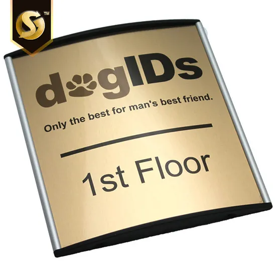 6′′ Curved Wall Sign Plate with Aluminium Frame