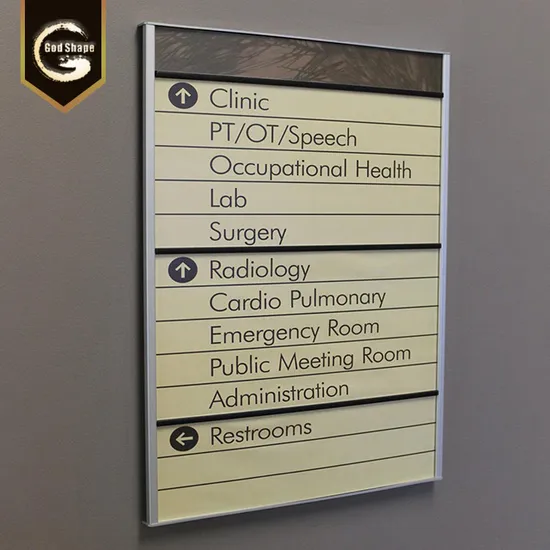 Aluminium Profile Signage Wayfinding Guidance Signs Light Box