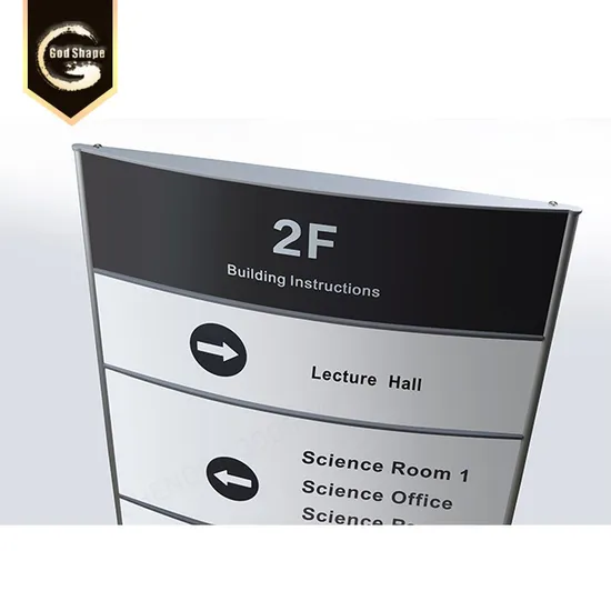 Custom Wall Mounted Curved Signage Aluminum Office Curved Signs