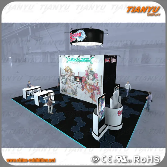 Exhibition Booth Portable Display Fashionable Fabric Tension Stand 300cmx230cm Tradeshow Booth