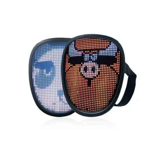 LED Mask with Gesture Sensing, Light up Mask for Kids/Men/Women LED Halloween Mask for Costume Cosplay Party