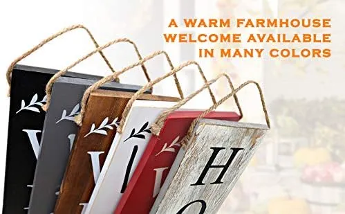 2 Sided 5 FT Wood Welcome Signs