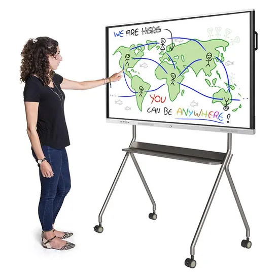 65 Inch Android Windows Touch Floor Standing LCD Interactive Whiteboard Advertising Display