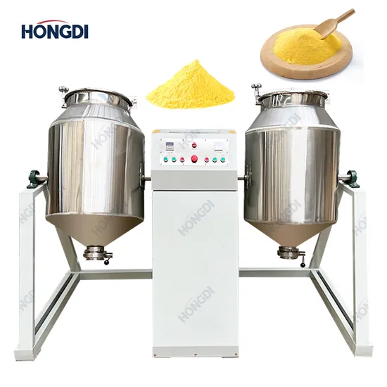 Stainless Steel Double Cone Mixer Machine Matcha Powder Milk Tea Powder Sweetener