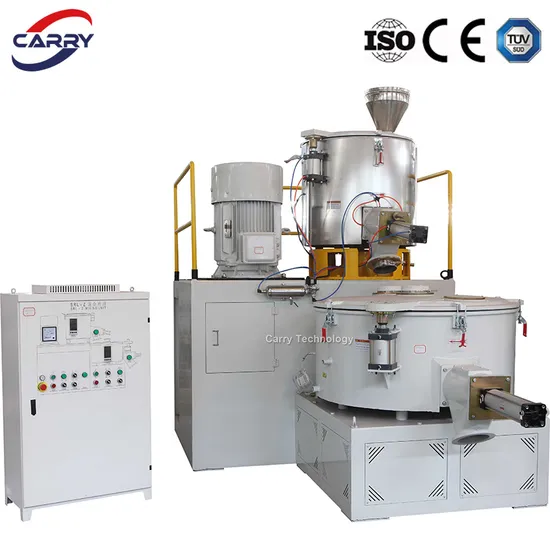 High Speed Turbo Plastic Raw Material Mixing Machine Hot and Cold WPC PVC Powder Resin Mixer for PVC Pipe Window Door Profiles Ceiling Panel Trunking Production