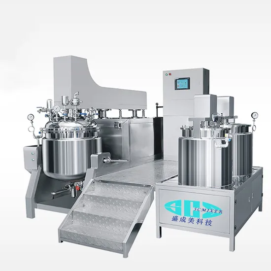 Price of Liquid Soap Making Machine 500L Double Jacket Stainless Steel Liquid Mixing Emulsifying Machine Cream Lotion Cosmetics Customized Vacuum Homogenizing