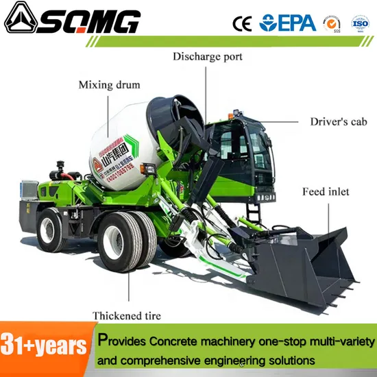 Factory Price Cement/Concrete Mixer Truck 3.5cbm Self Loading Mixing Vibrator Truck for Building Construction