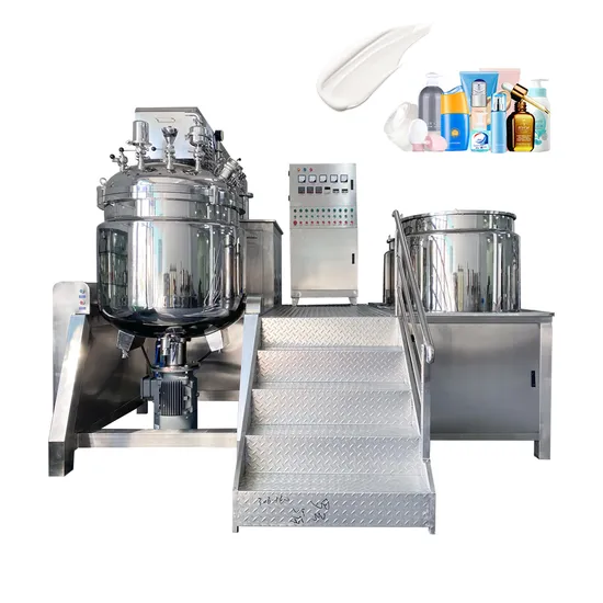 Good Quality Hair Color Shampoo Manufacturing Machines Honemix 500L Vacuum Cream Homogenizer Mixer Machine