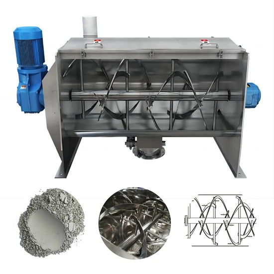 Industrial Double Ribbon Homogenizer Easy-Operation Powder Material Mixing Facility