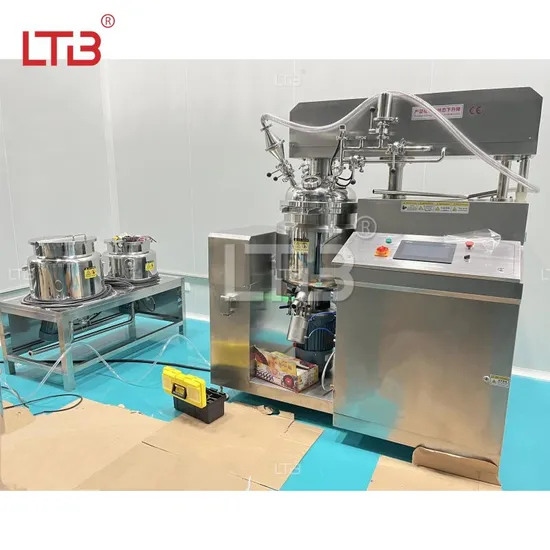100L 200L Cosmetic Cream Manufacturing Processing Machine Ointment Hair Coloring Dye Makeup Vacuum Emulsifying Mixing Equipment