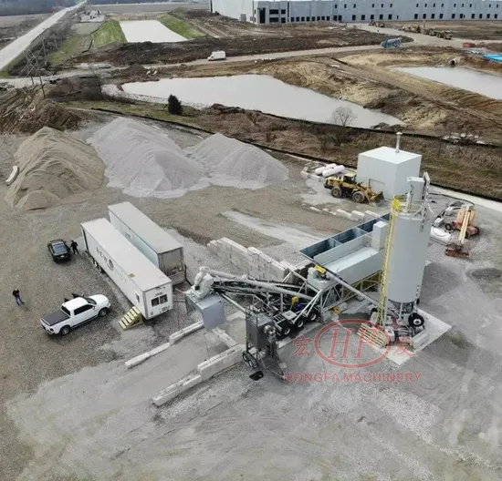 Ready Mixed Concrete Batching Plant in Canada Mobile Portable Concrete Mixing Plant for Road Bridge Building Construction