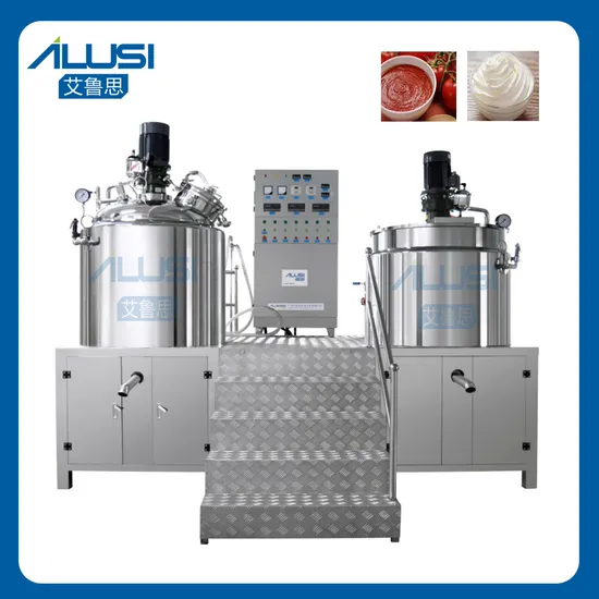 200L Soap Mayonnaise Sugar Coating Pan Factory Vacuum Emulsifying Mixer Homogenizer Mixing Machine
