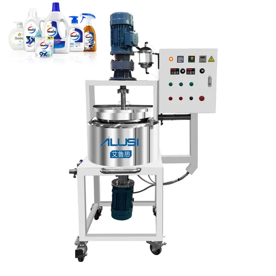 50L Liquid Detergent Daily Chemical Body Wash Gel Homogenizing Mixer Tank Shampoo Cosmetic Cream Bleach Mixing Machine