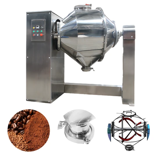 China-Made Industrial Coffee Powder Mixer Food-Grade Double Conical Agitator