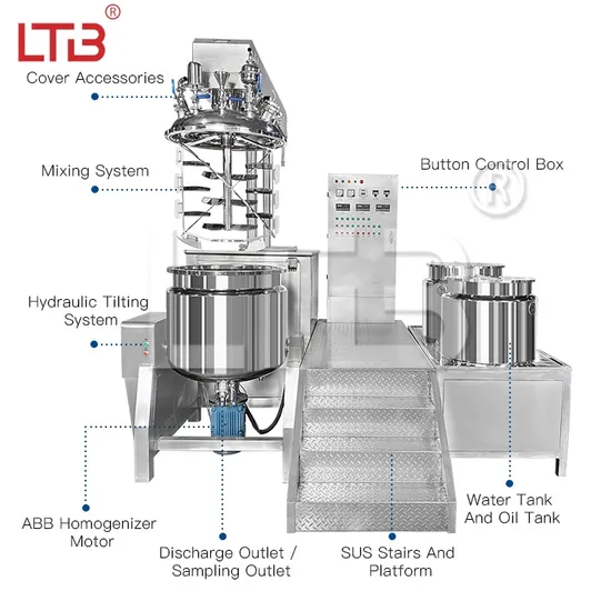 Stainless Steel 316L Mixing Tank Mayonnaise Cream Peanut Butter Ketchup Making Equipment Tomato Paste Manufacturing Machine
