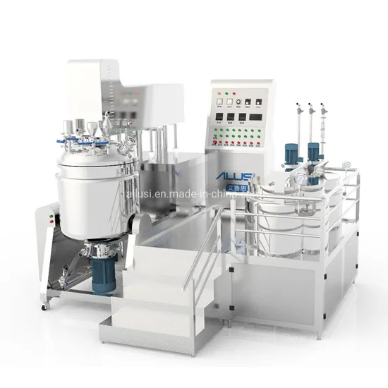 Automatic PLC Steam Heating Reacting Boiler Cosmetic Mixing Machine