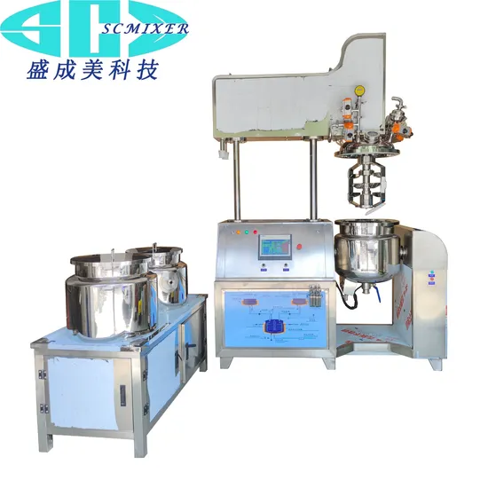 Customized Fixed Type Vacuum Emulsifying Homogenizer Cosmetic Cream Emulsifier Double Stirring Mixer