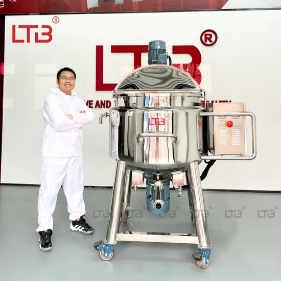 Industrial Detergent Dish Wash Hand Gel Lotion Mixing Agitator Homogenizer Mixer Liquid Soap Reactor Making Production Equipment Stainless Steel Liquid Tank