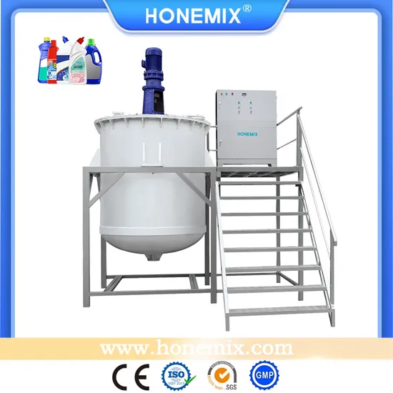 2000L Alkali Resistant Mixing Tank Anti-Corrosion PVC Mixer for Chemical Polypropylene Acid