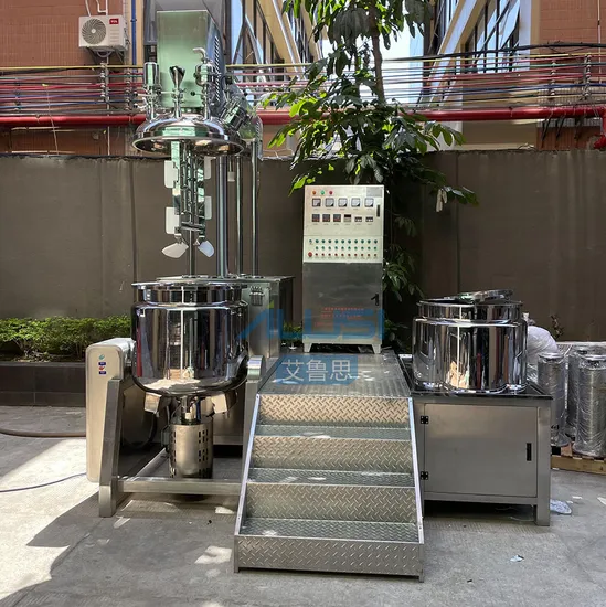 Vacuum Emulsifying Mixing Homogenizer Body Lotion Mixing Cosmetic Cream Toothpaste Emulsifier Mixer Making Machine