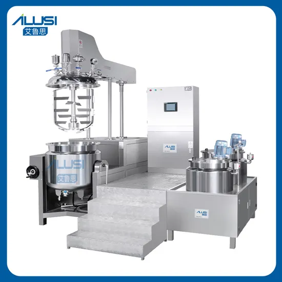 300L Mixing Tank with Agitator Heating Liquid Soap Vacuum Emulsifying Homogenizer Machine