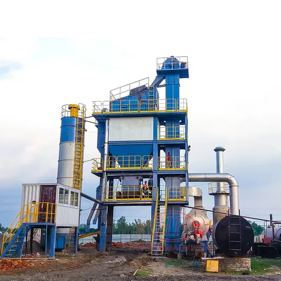 Asphalt Mixing Rotary Dryer Stationary / Mobile Portable Asphalt Batching Plant Machines