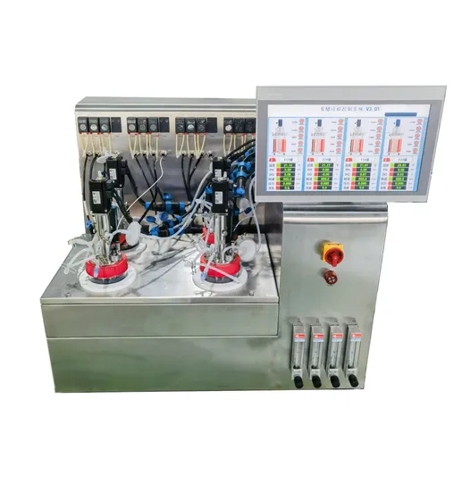 Precision Glass Fermenter with Microscope Attachment for Scientific Analysis