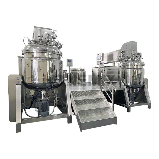 Hone Custom Combination Two Main Pots with Load Cells Cosmetics Vacuum Mixing Tank Women Shaving Cream Whitening Lotion Making Machine Emulsifier Mixer