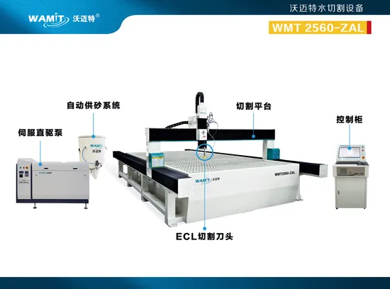 Wamit CNC Cutting Machine Waterjet for Metal, Stone, Glass with Accurate Cutting