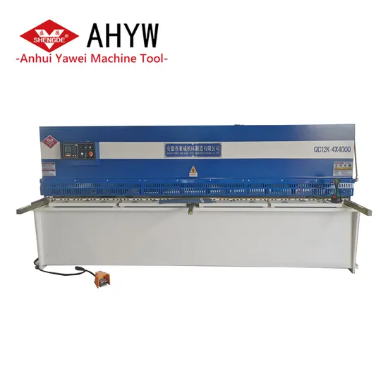 QC12K Series 4X4000 Hydraulic Swing Beam Shearing Machine