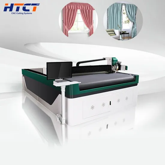 Advanced Curtain Cutting Machine for Sheers Drapes Window Treatments with Pneumatic Oscillating Tool for Bedroom Lobby Applications Featuring Printing Labeling