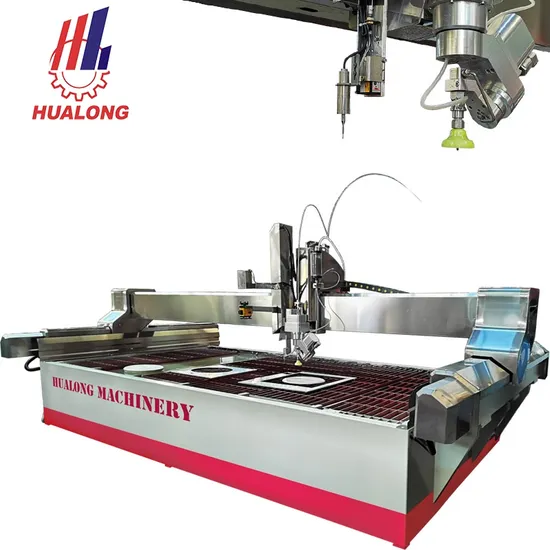 Advanced Hualong Machinery Automatic 5 Axis CNC Waterjet Cutter