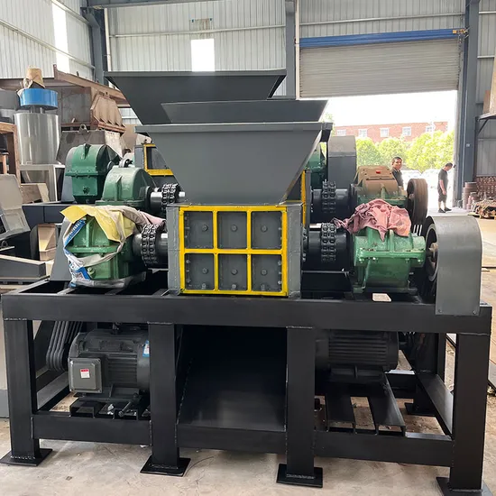 Two Shaft Steel Scrap Wire Cars Tire Metal Waste Textile Shredding Machine