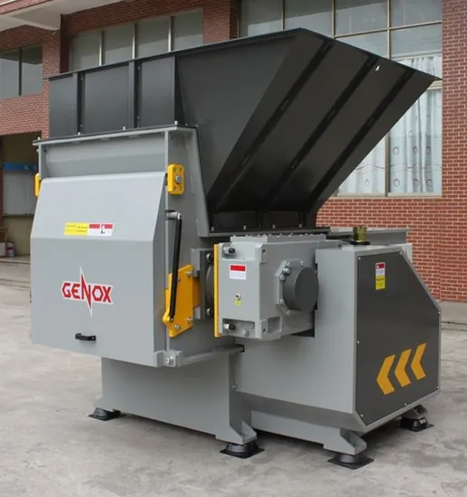 Electric 37kw Driver Power 3980kg Weight Automatic Timber/Wood Pallets Single Shaft Shredder