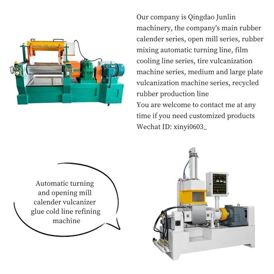 Raw Material Processing Equipment Mechanical Rubber Rolling Series