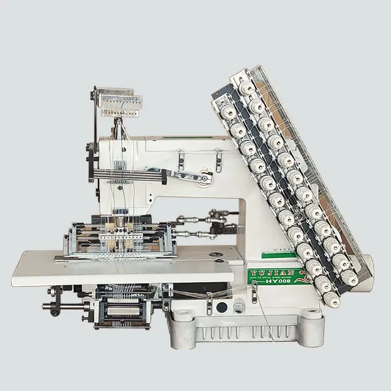 Hy-12064 P/Vsm 33 Needle Double Chain Stitch Smocking Sewing Machinery, Flat Bed Multi Needle Industrial Sewing Machine