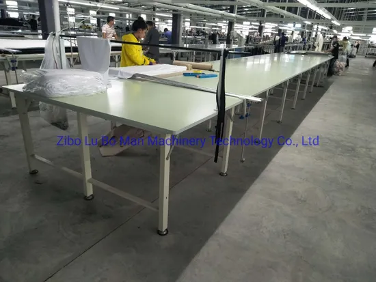 Garment Factory Main Checking and Cutting Table with Around Stainless Edge