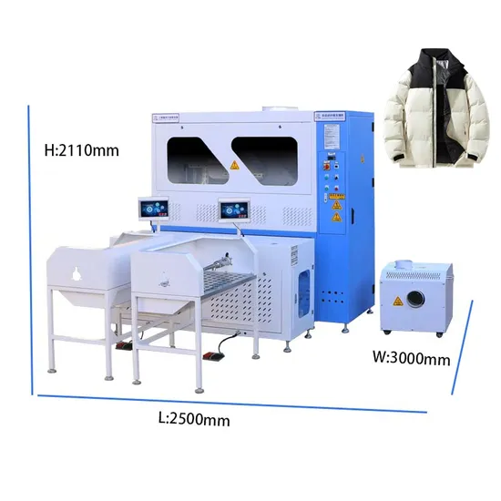 FUDA Remote Monitoring Double Nozzles Eight Scales Short Chemical Fiber Padding Machine for Women Thick Winter Coat