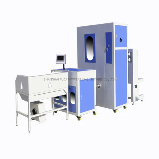 Fully Automatic Multi Function Weight Setting 1 Port 3 Scales Weighing and 2 Port Flow System Down Jacket/Down Pants/Pure Down Pillow/Stuffing Filling Machine