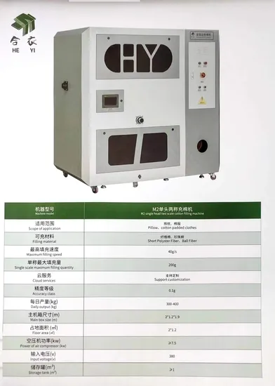 Easy Operation Automatic High Production High Accuracy Fiber Filling Machine