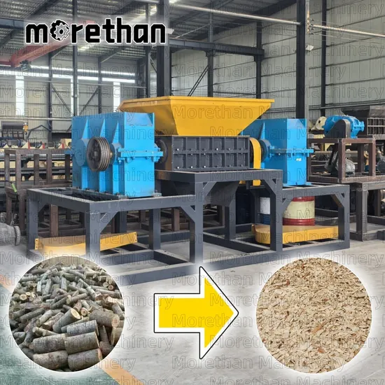 Large Capacity Meta/Plastic/Tyre Shredder Two Shaft Crush Machine Box Filling Paper Shredder