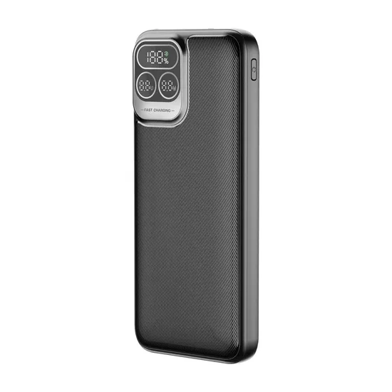 22.5W Pd Fast Charging Custom Power Bank Built-in Cable 3-Screen LED Display 10000mAh/20000mAh Emergency Pd Type C Power Bank Mobile Power Bank