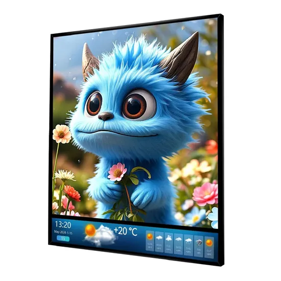 Custom High Color Gamut Ultra-Thin 19.2 22 29.5 33.3 35.7 51.7 Inch Qled Backlight Nft NFC Digital Photo Frame for Art Exhibition/Industry/Medical