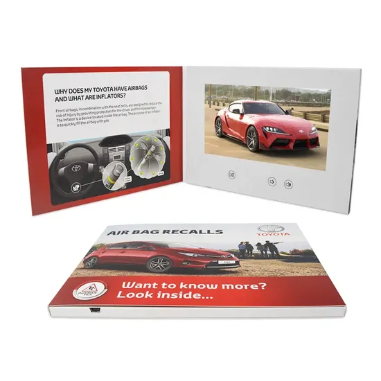 High Quality 7 Inch Screen LCD Video Advertising Brochure Digital Gift Card Business Invitation Instructions Greeting Card Wedding Video Album