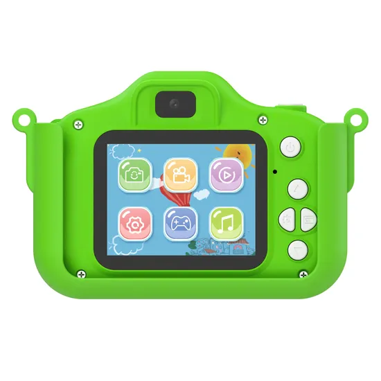 Cute Cartoon Gt-Kc-Cartoon Tyrannosaurus-Green 2m-48m Pixel Range Kids Digital Camera
