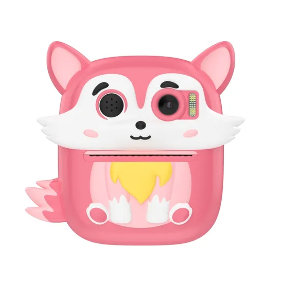 Gt-Kc-P7- Pink Fox Cartoon Children′s Selfie Digital Video Camera Kids Instant Print Cameras