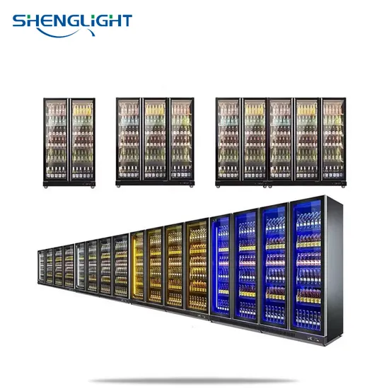 "Glass Door Commercial Freezer and Refrigerator for Display Use"