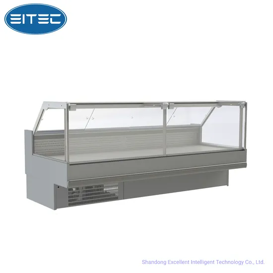 Commercial Chest Freezer Flip-Top Straight Glass Fresh Meat Cabinet Fridge Refrigerator