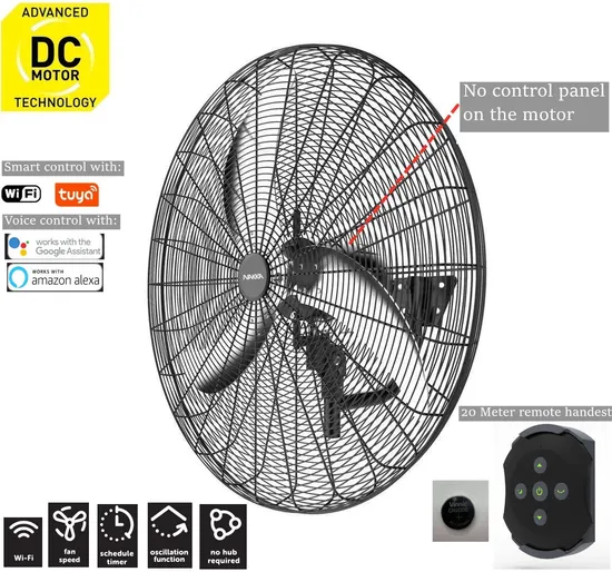 26 Inch Powerful Wind High Air Velocity Ventilator Factory Manufacturer Electric DC Motor Heavy Duty Industrial Wall Mounted Industrial Fan