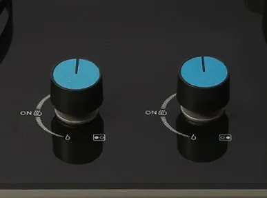 Built-in Gas Stove with Glass Panel, Double Burners Design Home Appliance